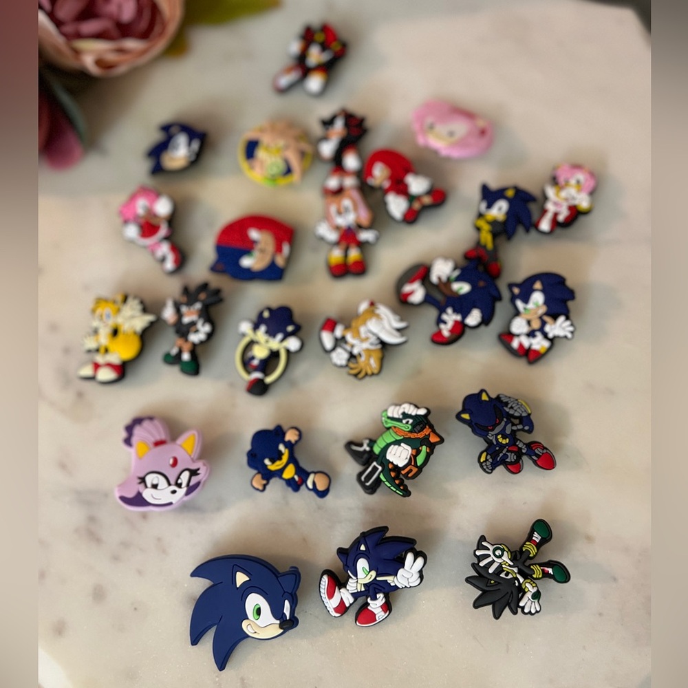 New Sonic the Hedgehog Shoe Charms 24 pieces for Crocs